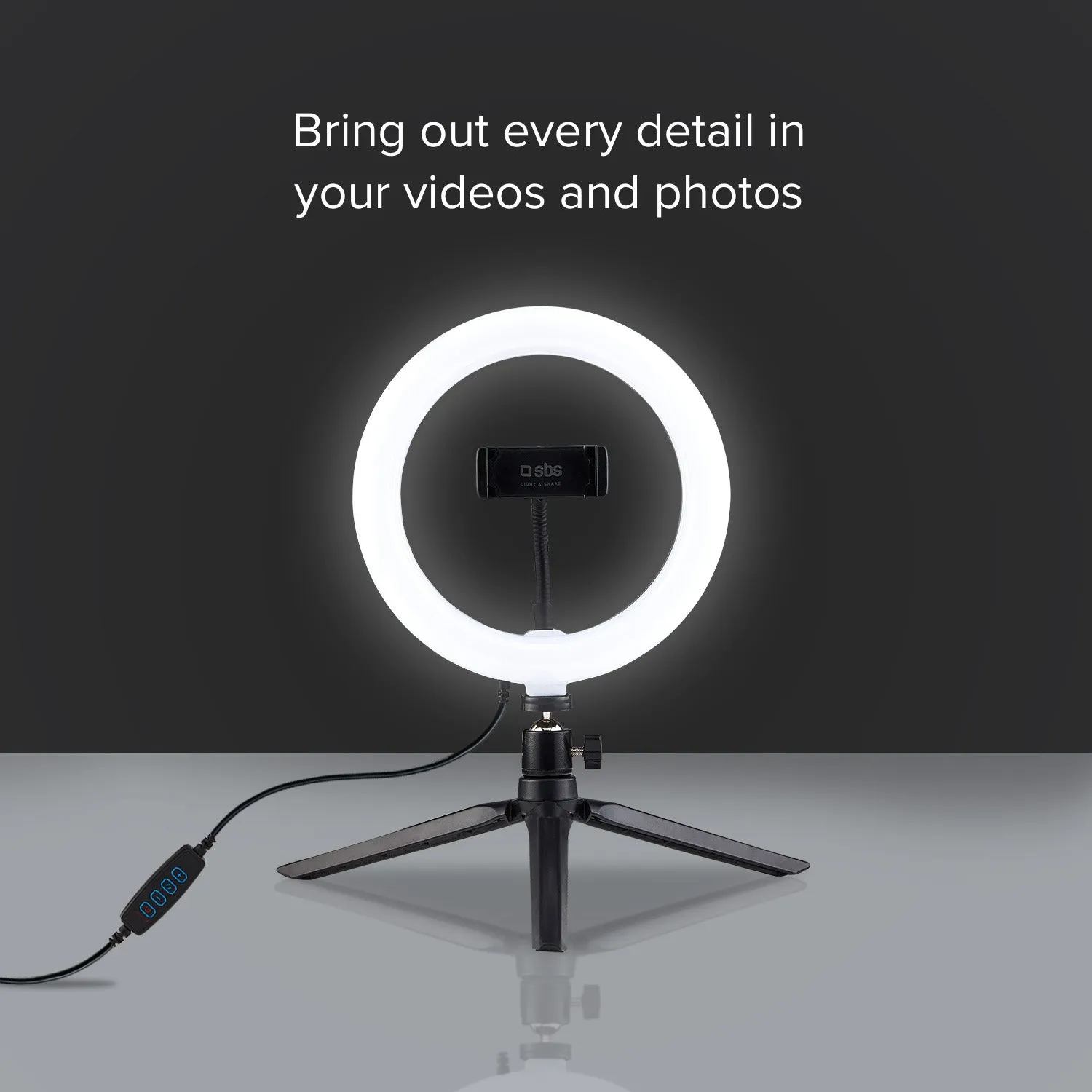 SBS LED Ringlicht Stativ 20cm Handy