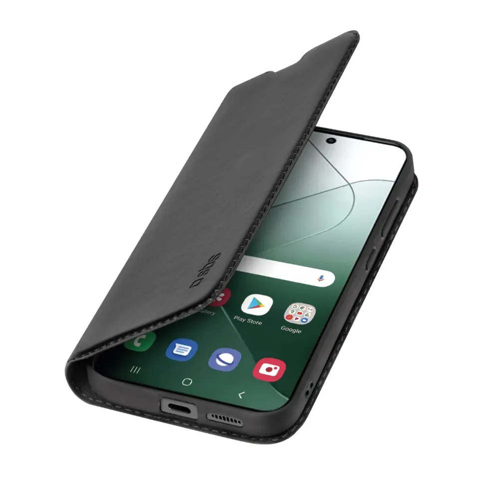 SBS Wallet Lite Klapphülle Xiaomi 14 schwarz Kartenfach