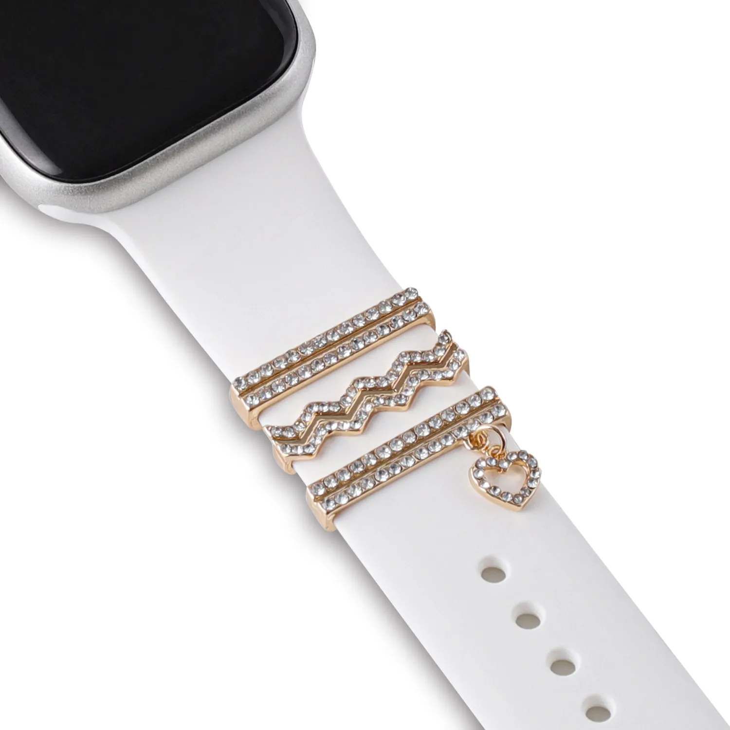 arktisband Hanging Heart Apple Watch Charm Gold Edelstahl