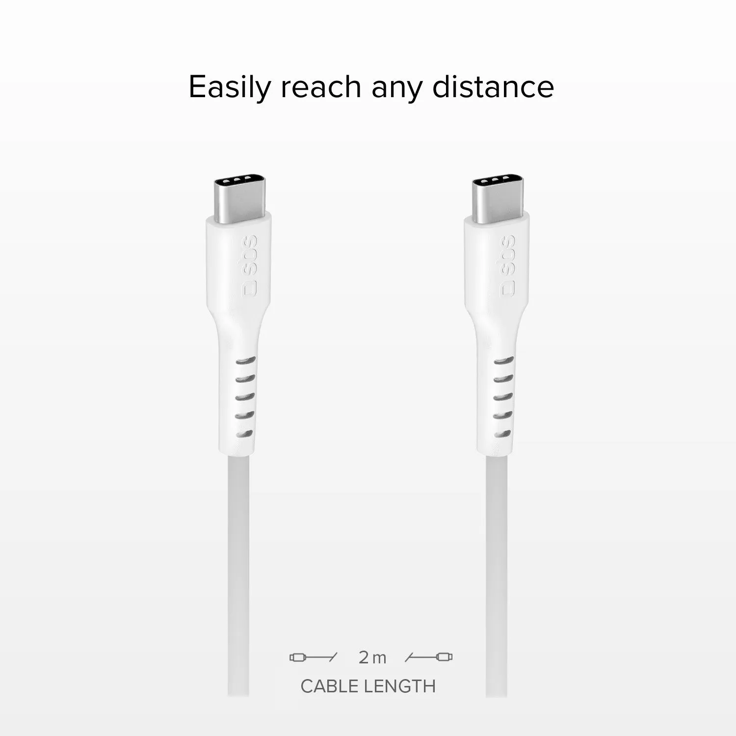 SBS USB-C Ladekabel 2 m Datenkabel verdrehsicher