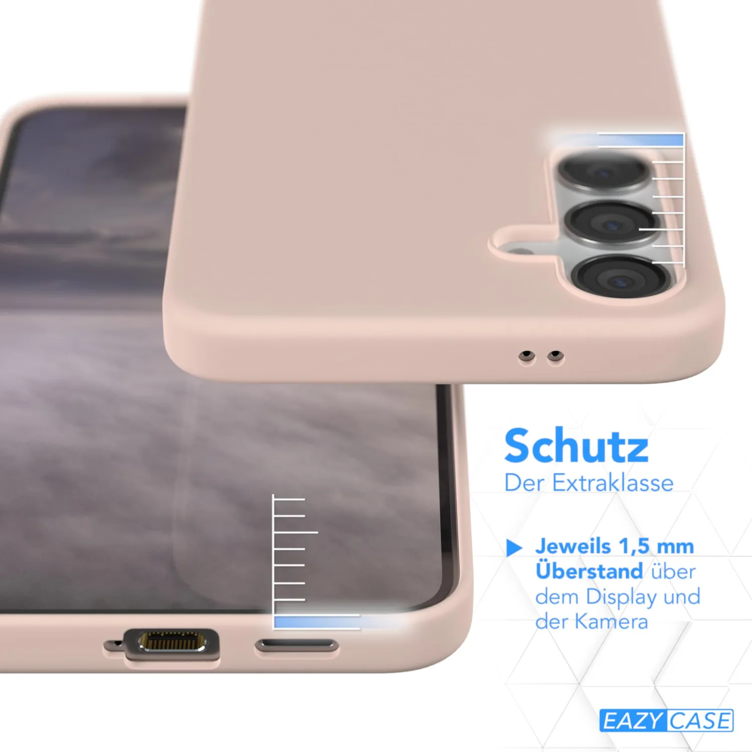 EAZY CASE Galaxy S24 Plus Premium Silikonhülle nude rosa