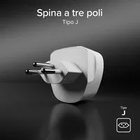 SBS Typ J Reiseadapter Schweiz universal 2500W
