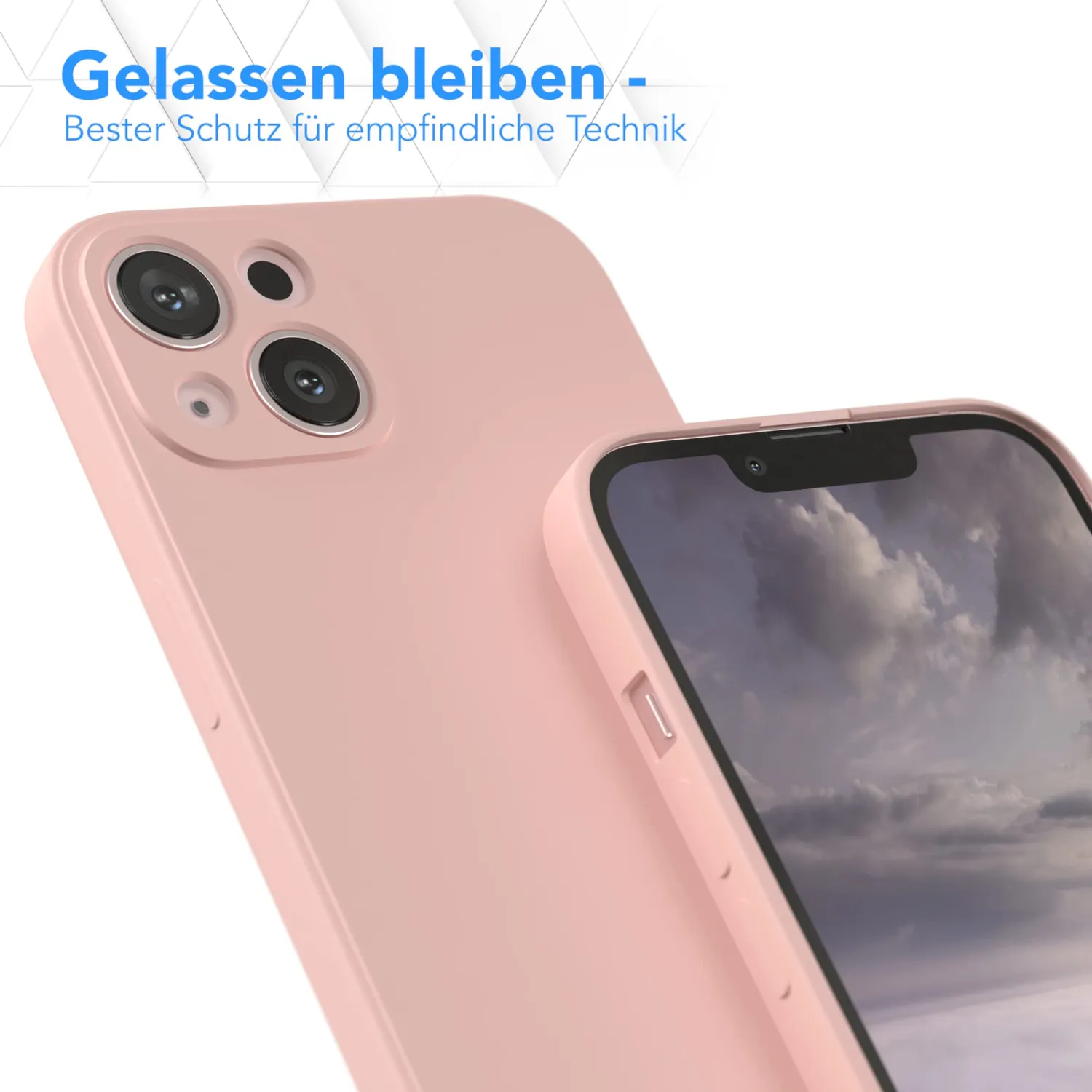 EAZY CASE iPhone 13 Silikonhülle Alt Rosa matt