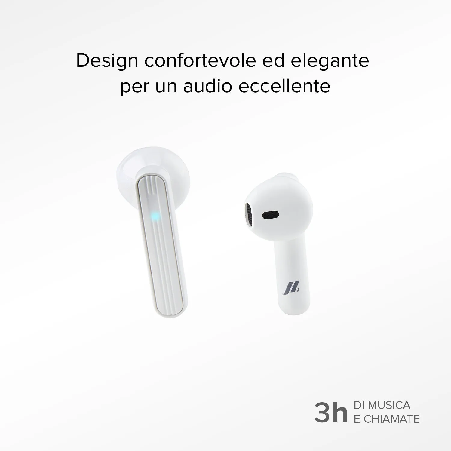 SBS Twin Flow True Wireless Kopfhörer Weiß Touch