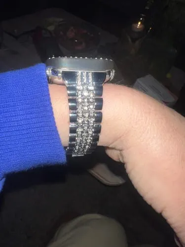 arktisband Diamonds Apple Watch Gliederarmband Silber Strass