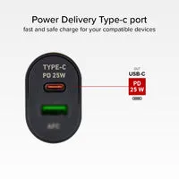 SBS Power Delivery Wandladegerät 25W USB-C USB-A Schnellladen