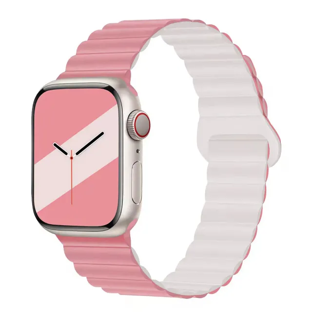 arktisband Apple Watch Neo Magnetarmband Rosa/Weiß