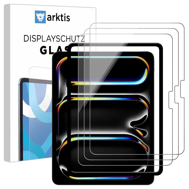 arktis iPad Pro 11" 2024/2025 Panzerglas 3er Set 9H