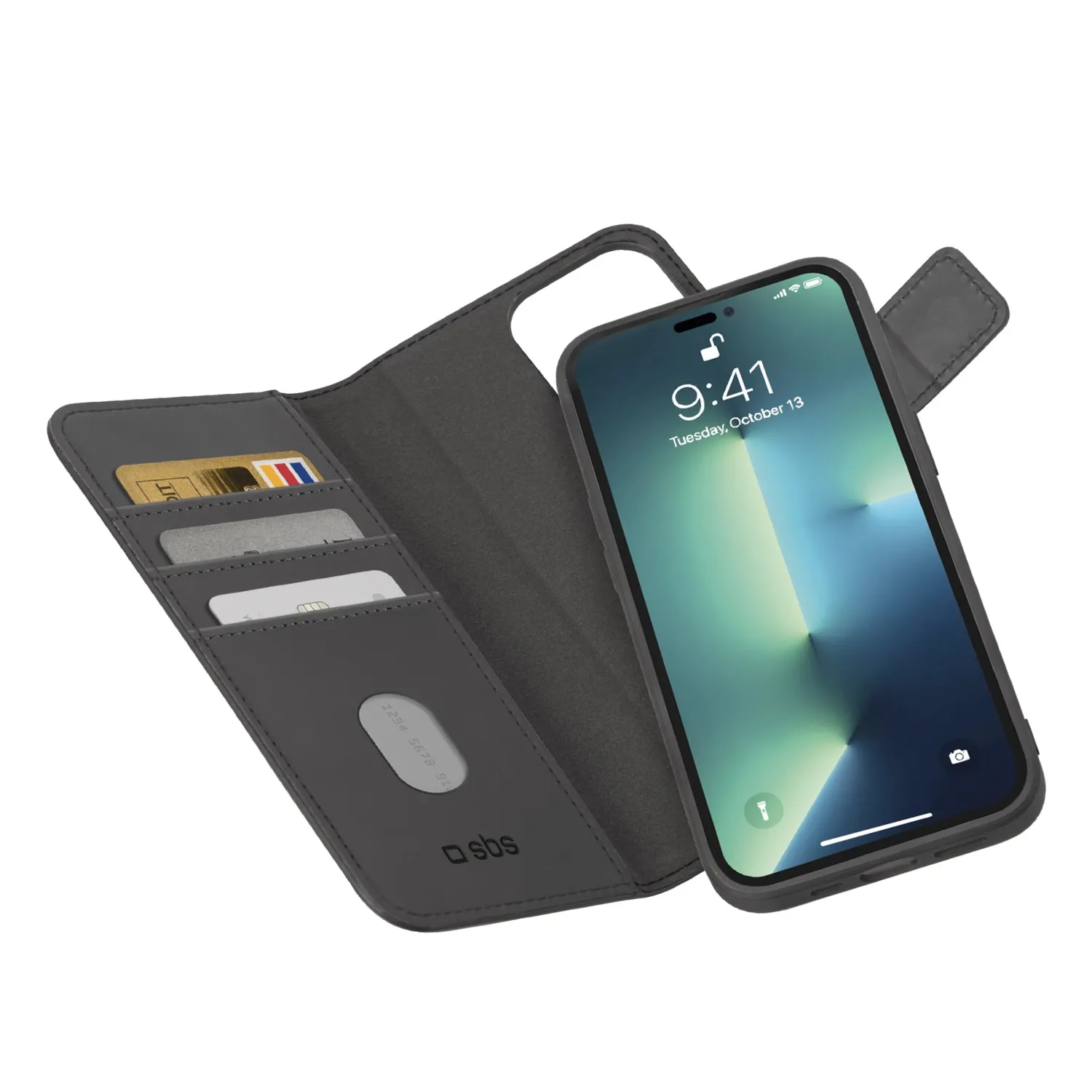 SBS Book Cover iPhone 14 Pro schwarz abnehmbar