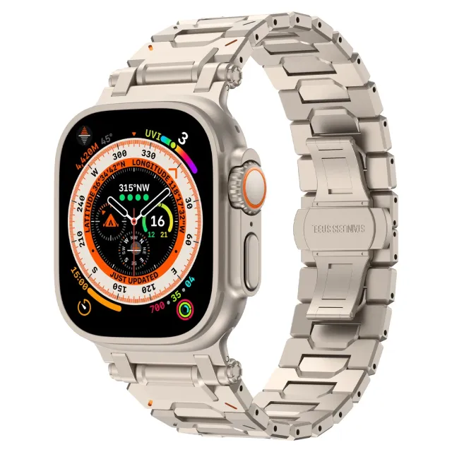 arktisband TXR-500 Apple Watch Armband 49mm Natur Edelstahl