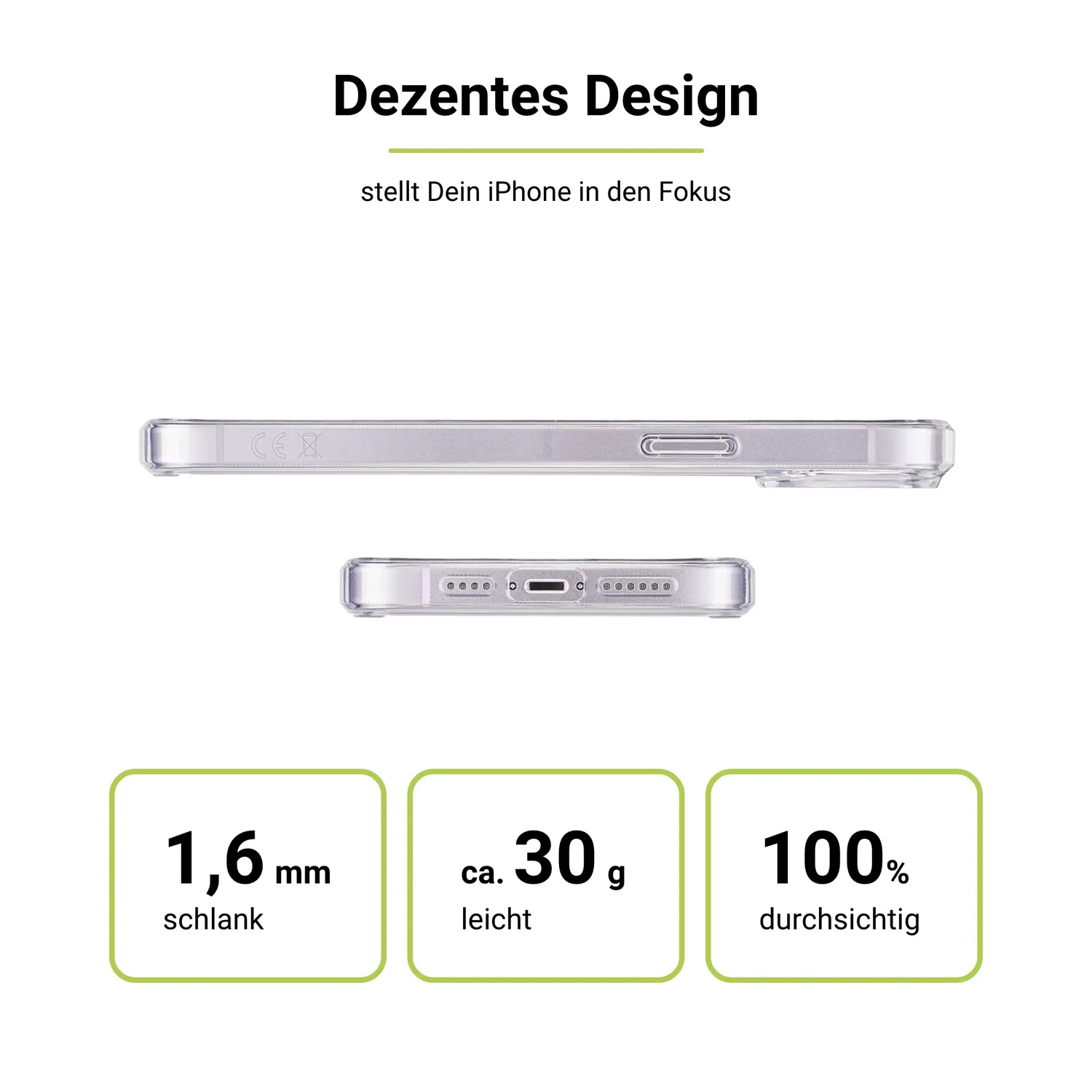 Artwizz IcedClip Clear iPhone 14 Plus Hülle matt UV-fest