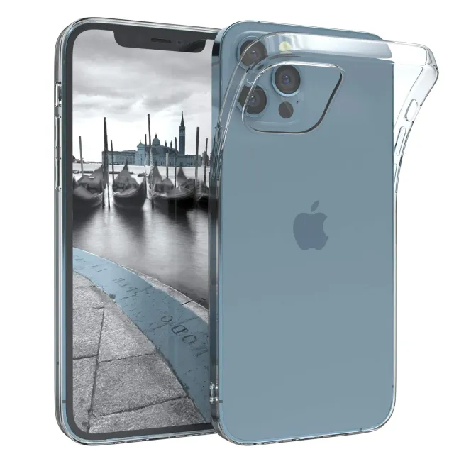 EAZY CASE Slim iPhone 12 / 12 Pro Silikonhülle Clear dünn