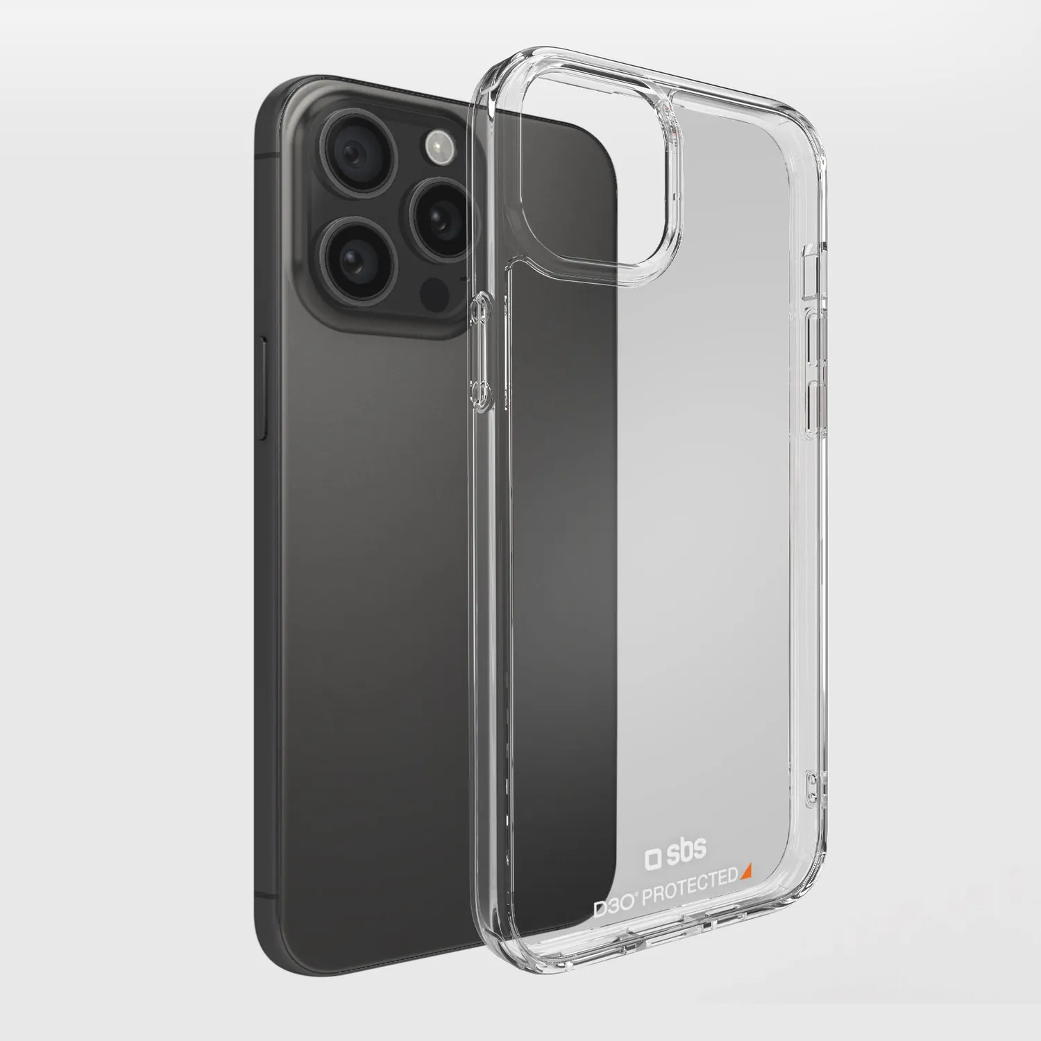 SBS D3O iPhone 15 Pro Max Handyhülle transparent robust