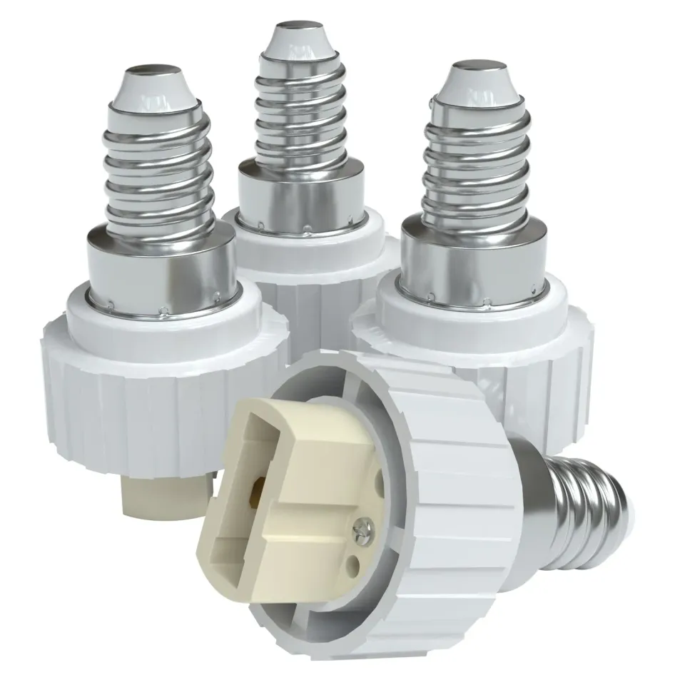 EAZY CASE E14 auf G9 Lampensockel Adapter Weiß 4er Set