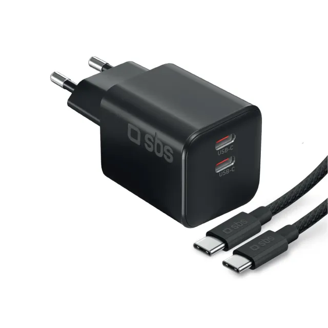 SBS 100W USB-C Ladegerät Set mit Kabel GaN