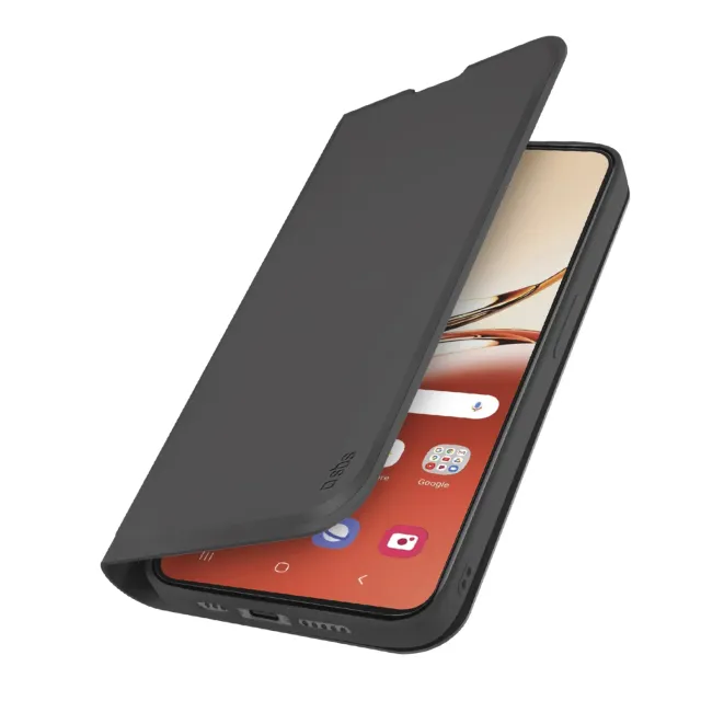 SBS Wallet Smooth Oppo Reno 12F 5G Hülle Schwarz Soft-Touch