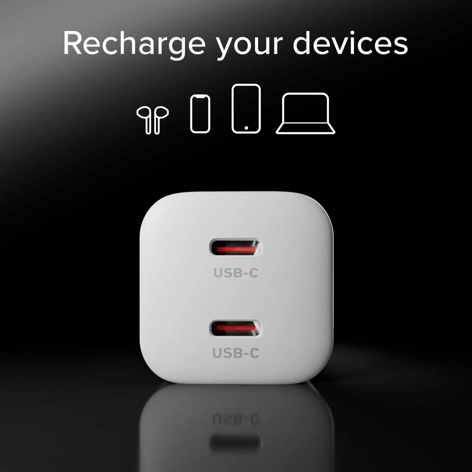 SBS 100W GaN Wandladegerät 2x USB-C + Kabel 1,5 m