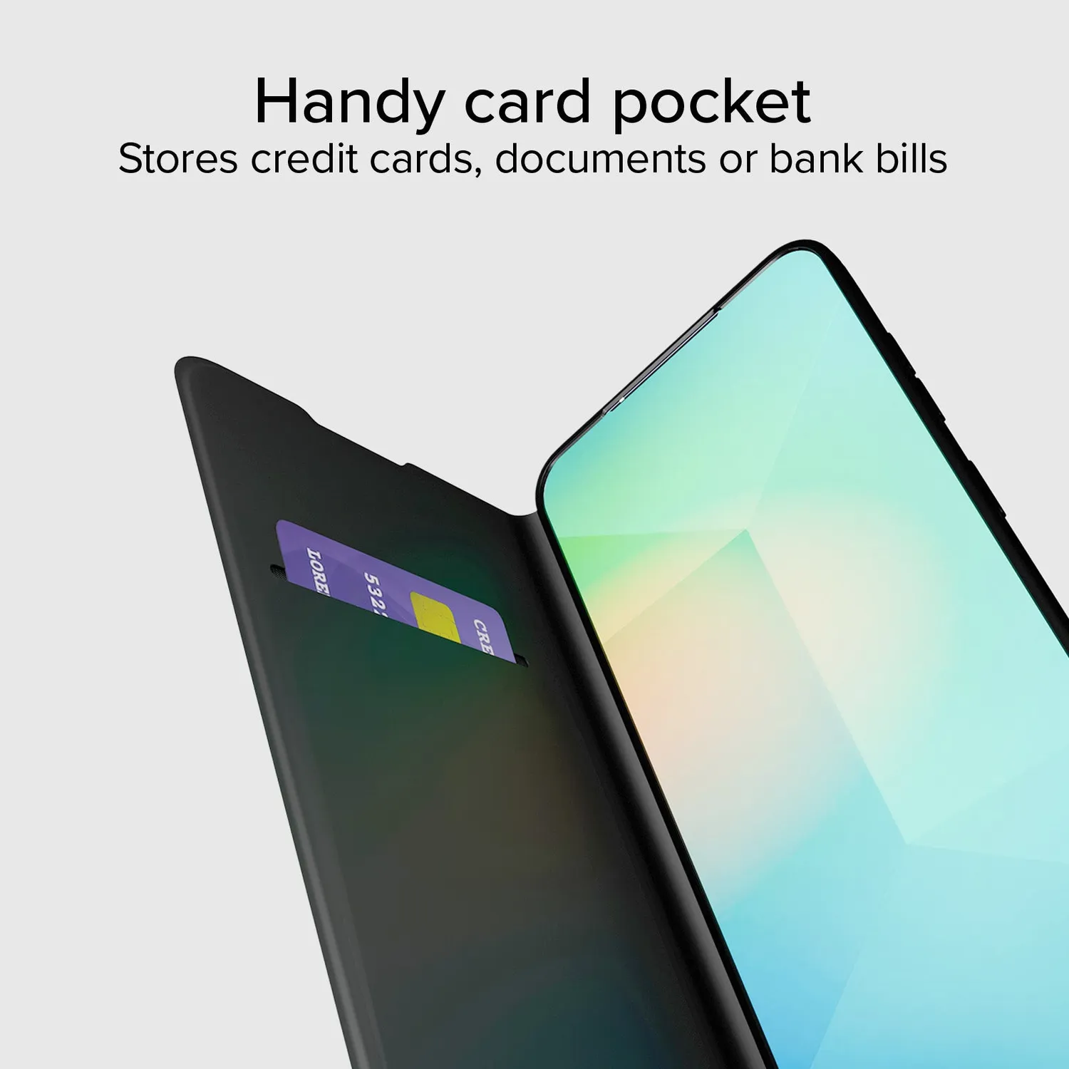 SBS Wallet Smooth Samsung Galaxy S25 Handyhülle Schwarz Klapp