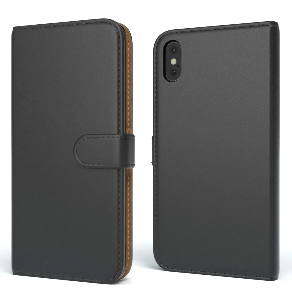 EAZY CASE Book iPhone XS Max Klapphülle Schwarz Kartenfach