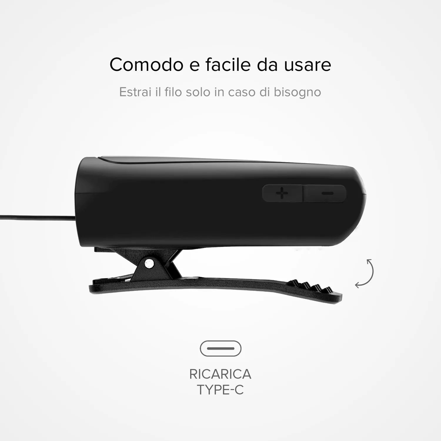 SBS Roller Clip Bluetooth-Headset Mono Multipoint