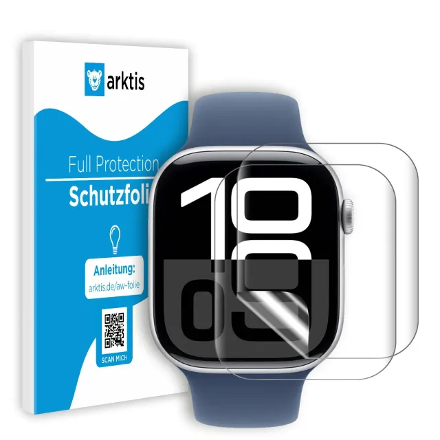 arktis Apple Watch Schutzfolie 46mm 2 Stück klar
