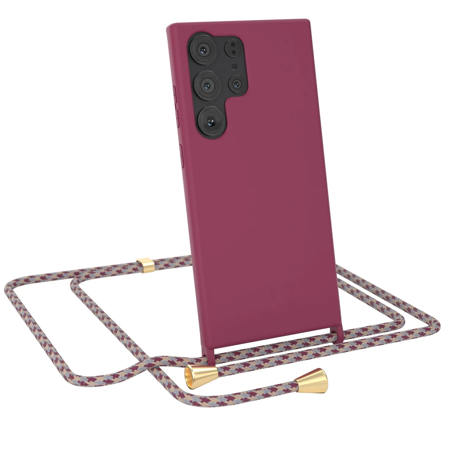 EAZY CASE Galaxy S23 Handyhülle mit Kette Alt Rosa Kameraschutz