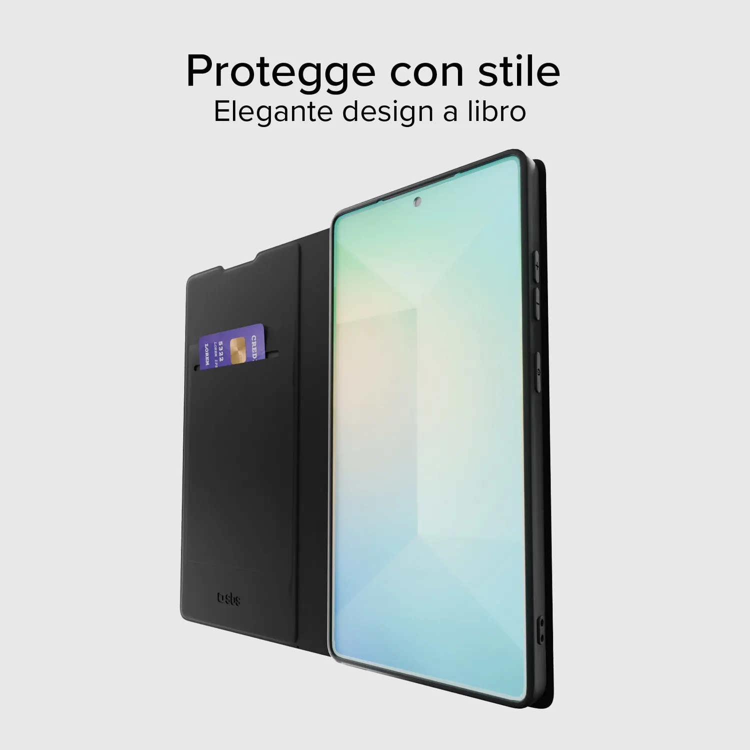 SBS Wallet Smooth S25 Ultra Klapphülle Schwarz Stand