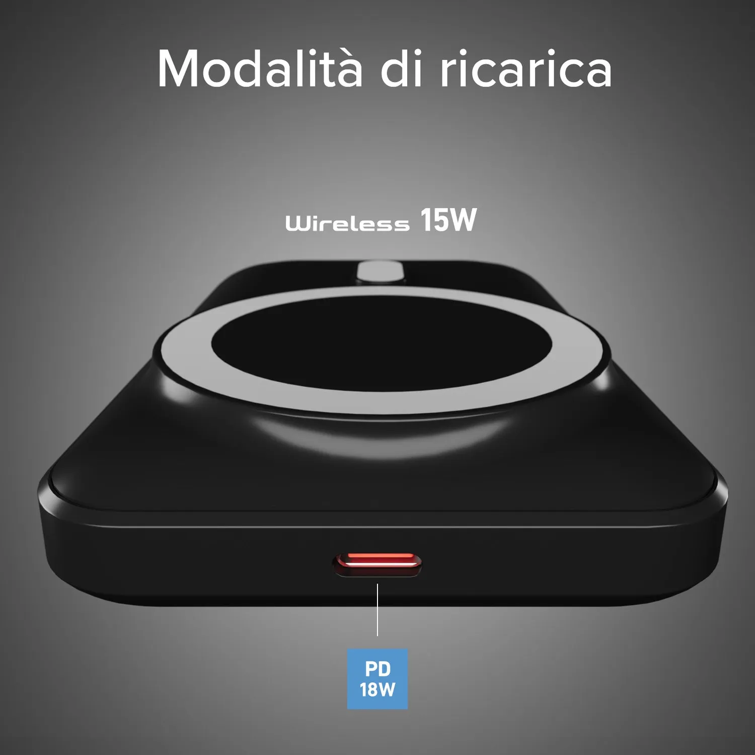 SBS Powerbank Wireless 10000 mAh mit Lüfter MagSafe