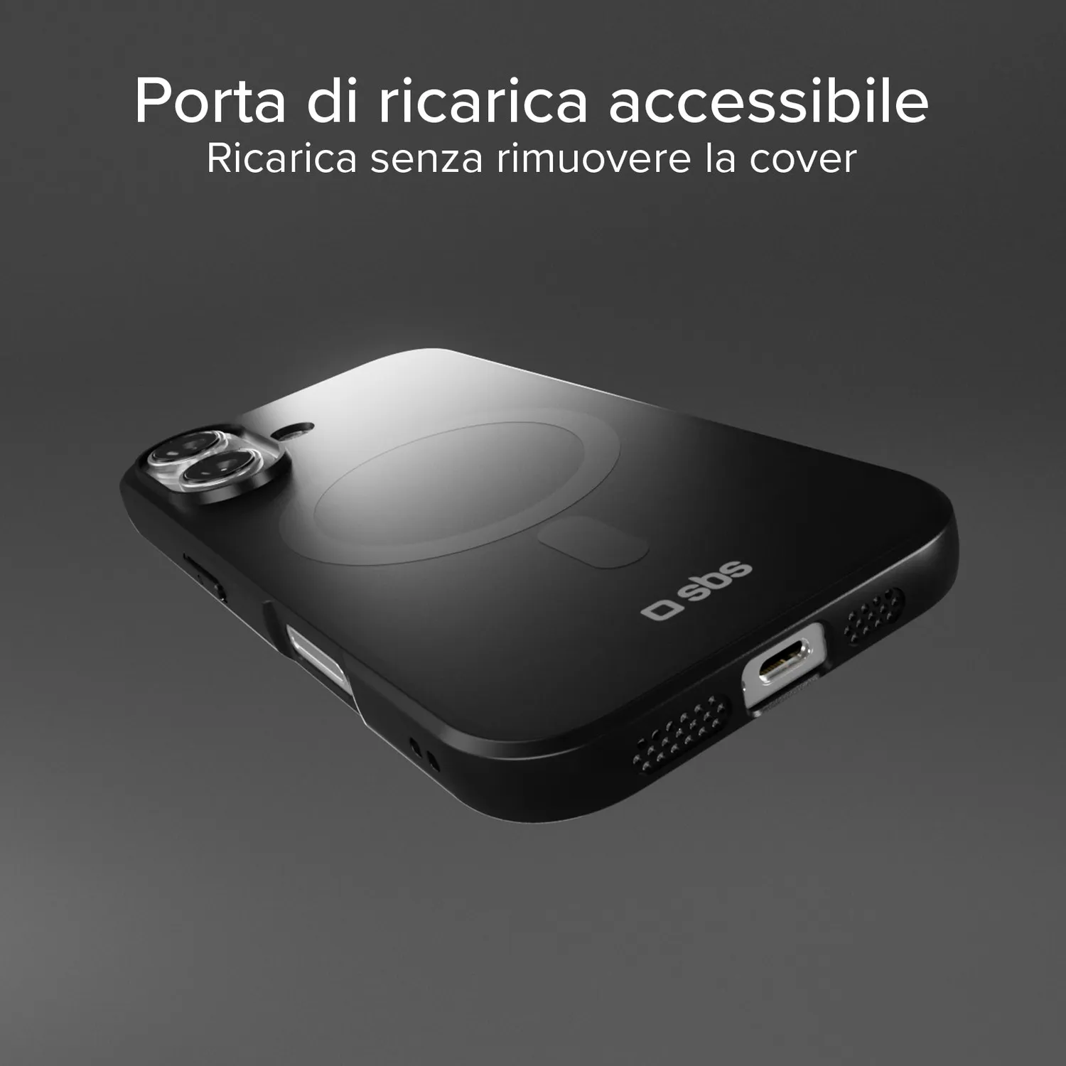 SBS D3O iPhone 17 Hülle schwarz MagSafe stoßfest