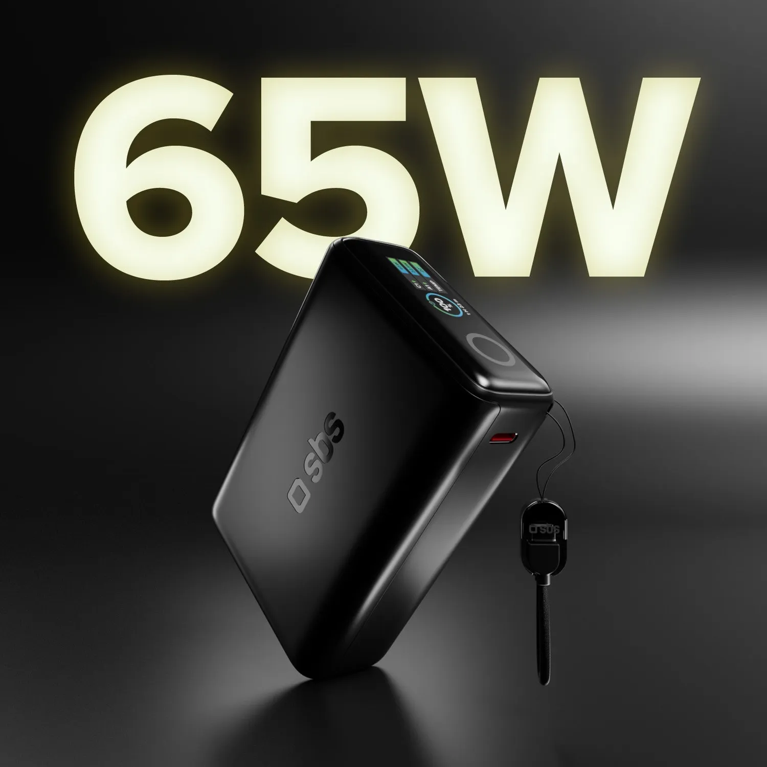 SBS Powerbank 20000mAh 65W Kabel Display