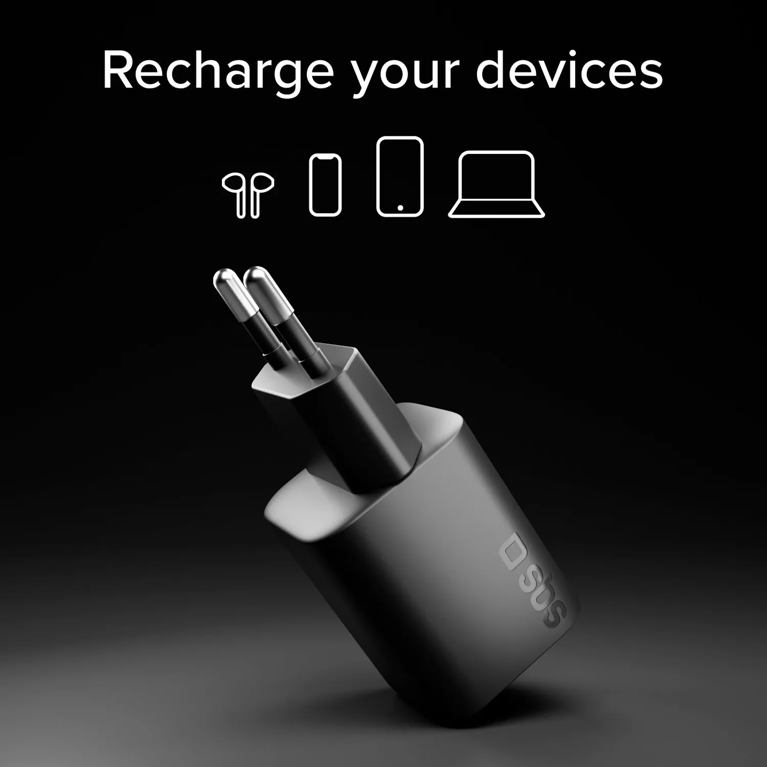 SBS USB-C Ladegerät 45W GaN PD 3.0 PPS Schwarz