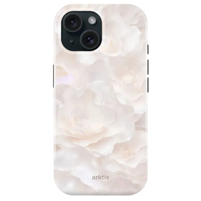 arktis Marble Flower iPhone 15 Hülle MagSafe Print