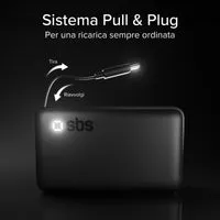 SBS Powerbank 10000 mAh USB-C 20W mit Kabel