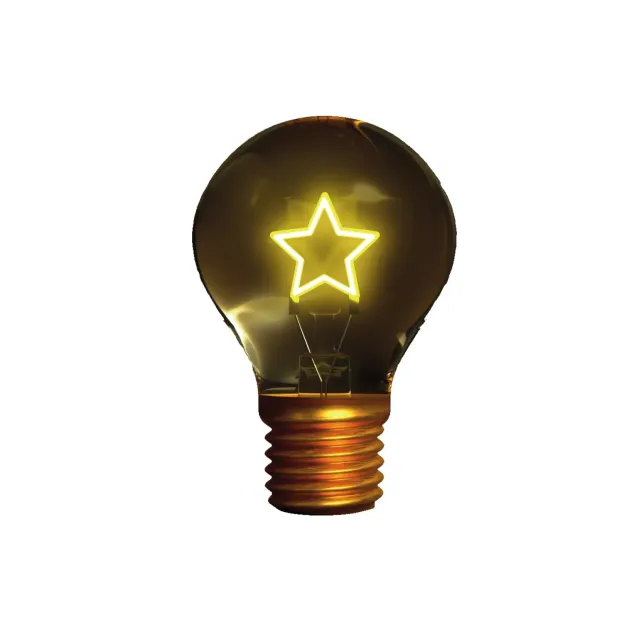 SBS Star Deko-Tischlampe Akku USB-C Birnenform