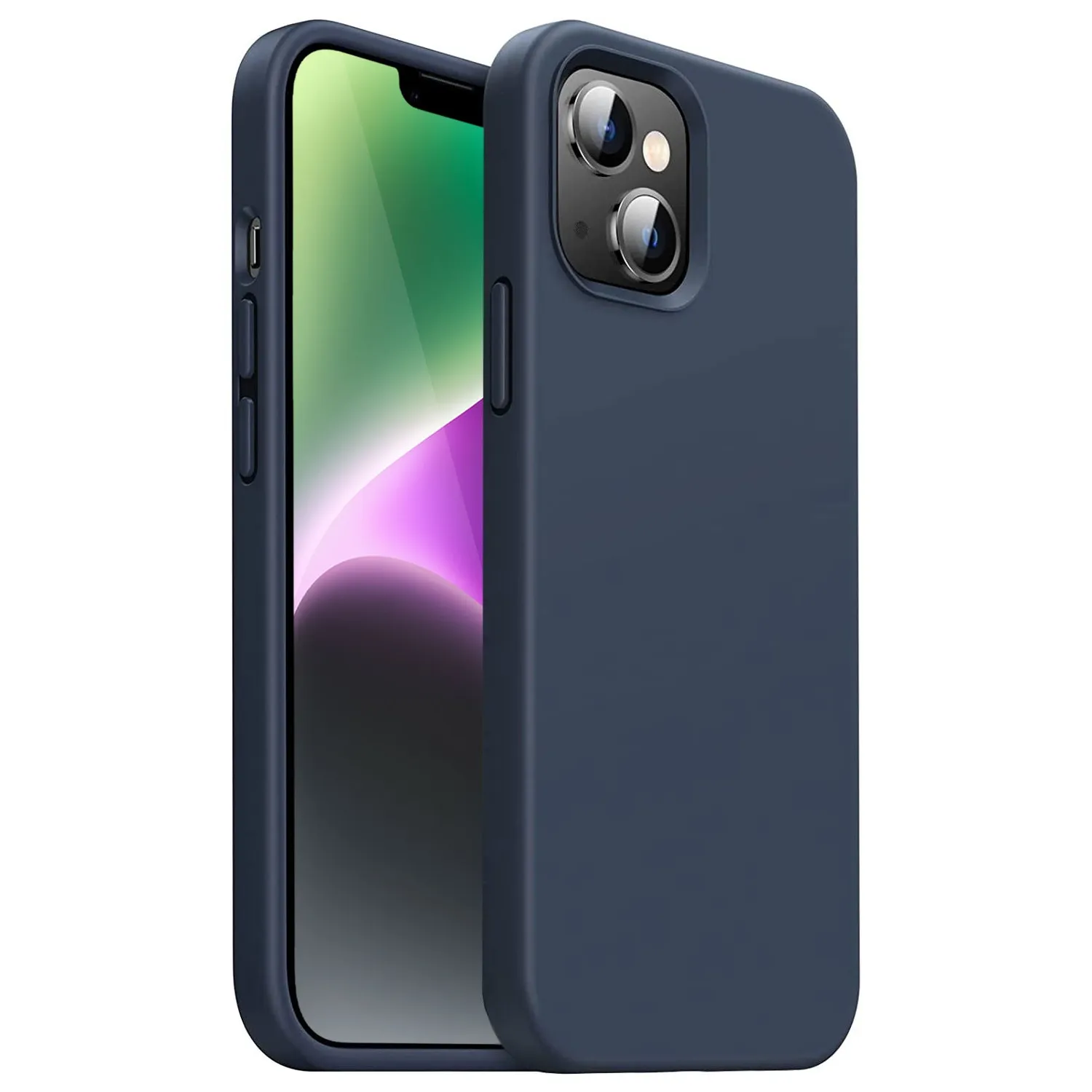 arktis Silikon Case iPhone 15 Hülle Schwarz Griffig