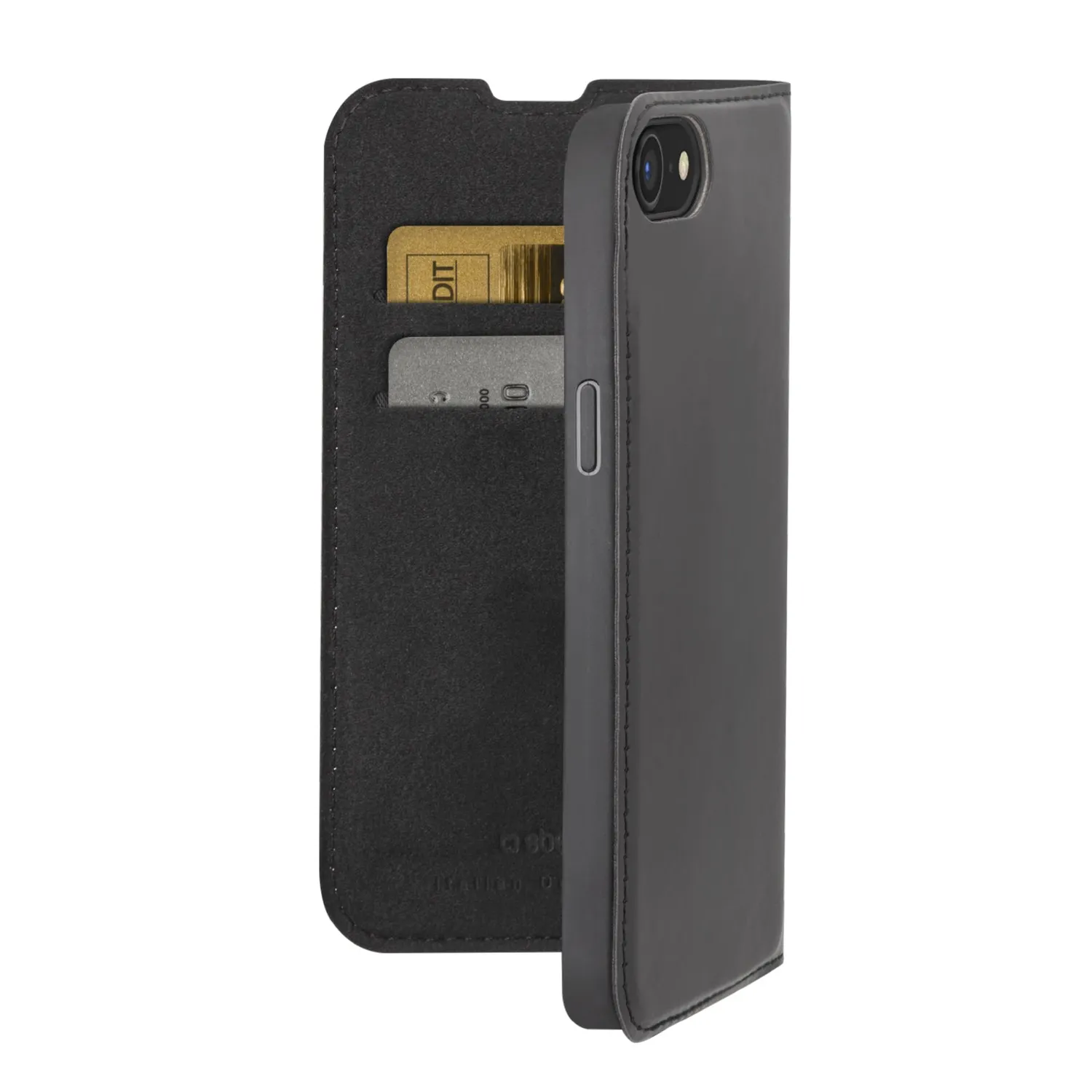 SBS Wallet Smooth Klapphülle iPhone SE/8/7 schwarz