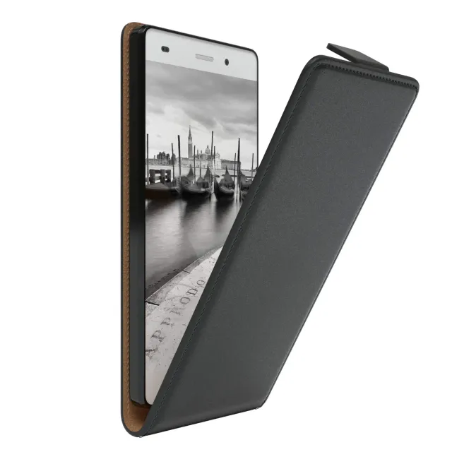 EAZY CASE Huawei P8 Lite 2015 Klapphülle Schwarz