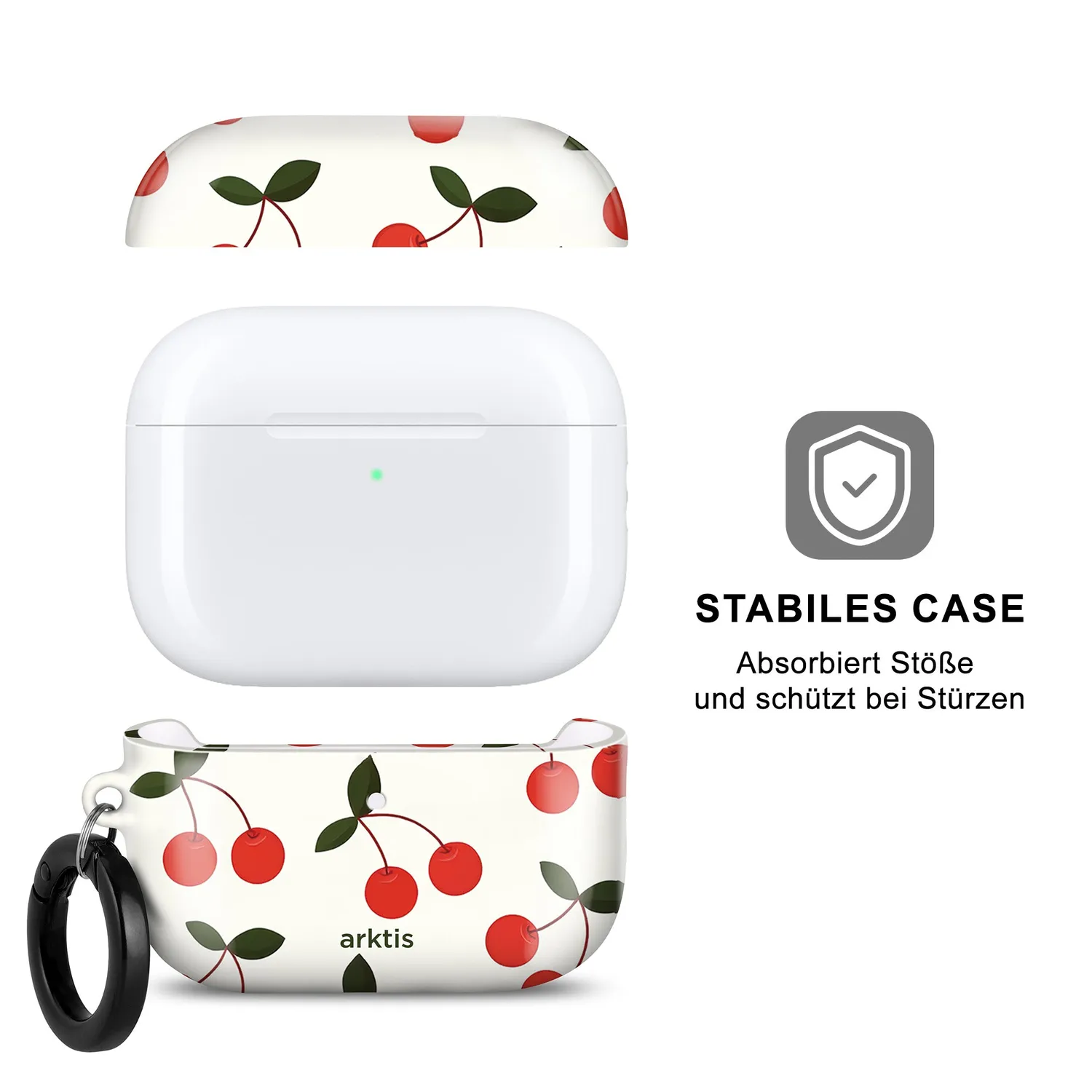 arktis Cherry AirPods Pro 3 Hülle kabellos laden