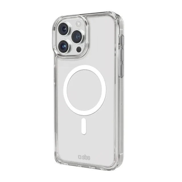 SBS iPhone 15 Pro Max Hülle transparent MagSafe