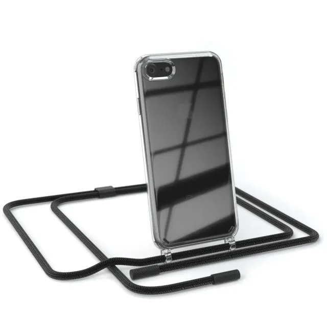 EAZY CASE iPhone SE 2022/2020 Handykette Schwarz Kordel