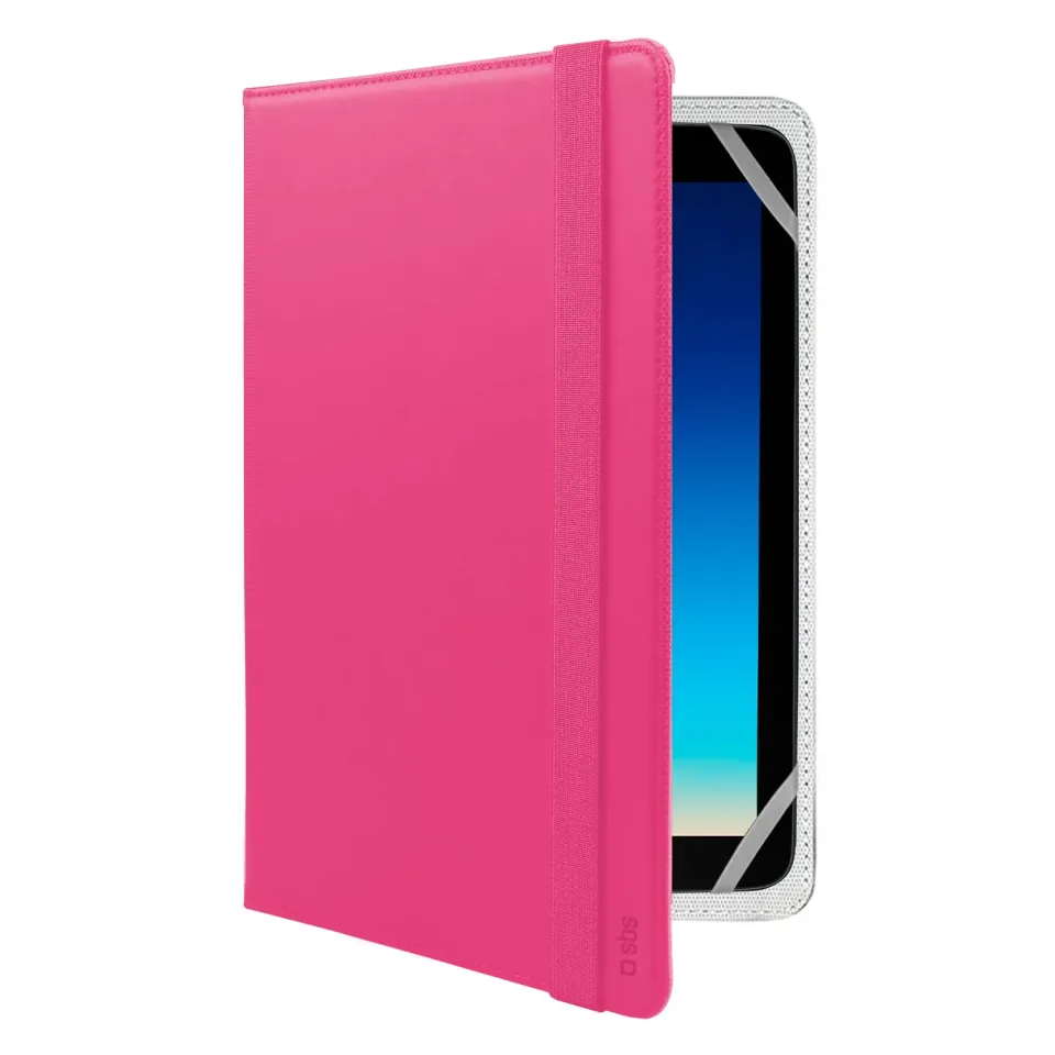 SBS Tablet Hülle 9-10,1 Zoll Bookcover Rosa Ständer