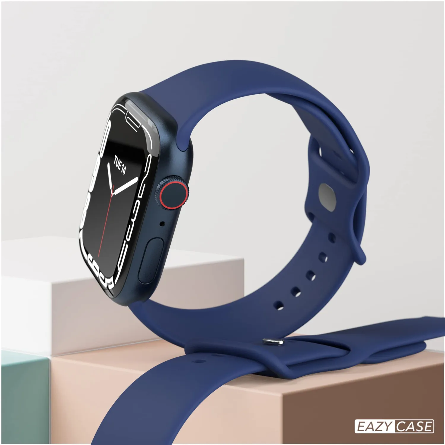 EAZY CASE Sport Armband Silikon für Apple Watch Blau 38/40/41