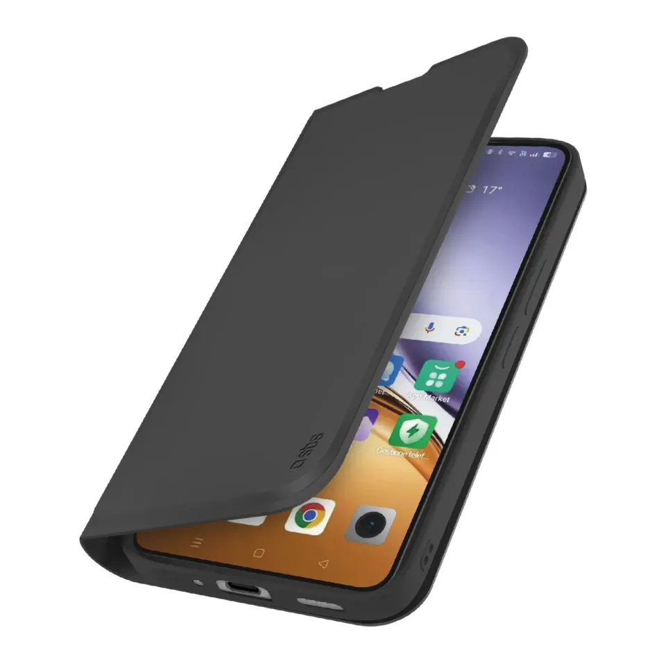 SBS Wallet Smooth Hülle Realme 14T 5G Schwarz Stand