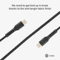 SBS USB-C Kabel mit Magnethalter Stoff schwarz