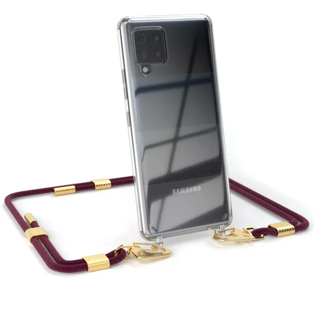 EAZY CASE Galaxy A42 5G Handykette Beere Gold Clear transparent