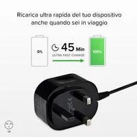 SBS 15W Reise-Ladegerät USB-C UK-Stecker weiß