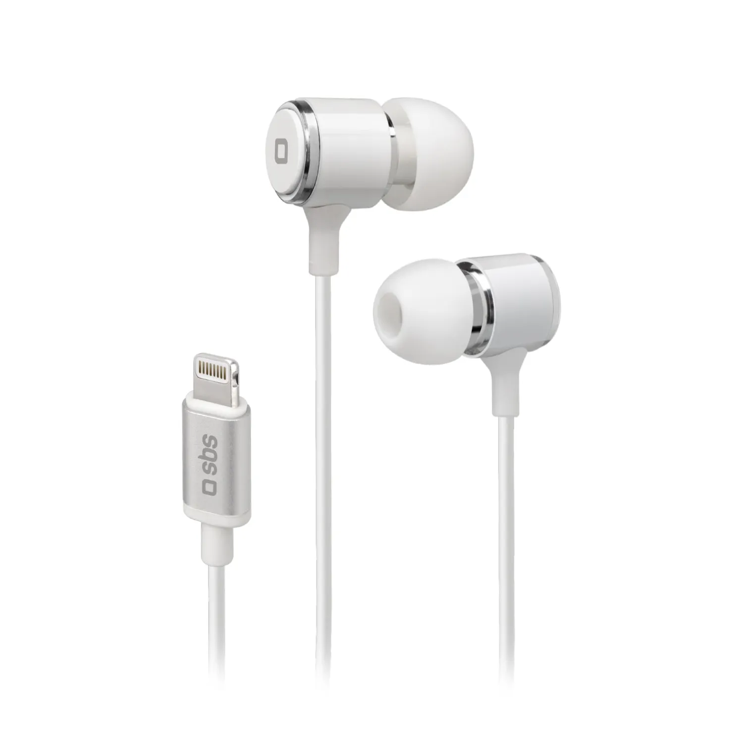 SBS Lightning Kopfhörer Weiß In-Ear mit Mikrofon
