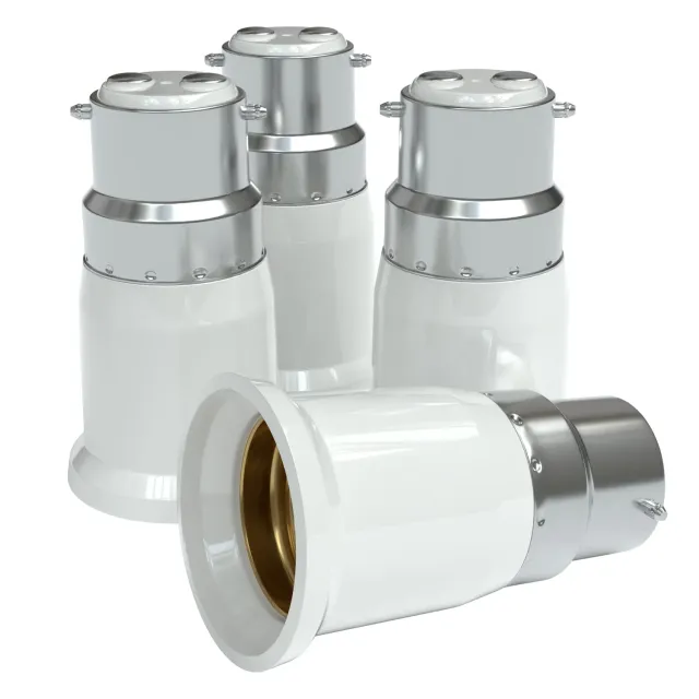 EAZY CASE Y-Form B22 E27 Lampenadapter 4er Weiß