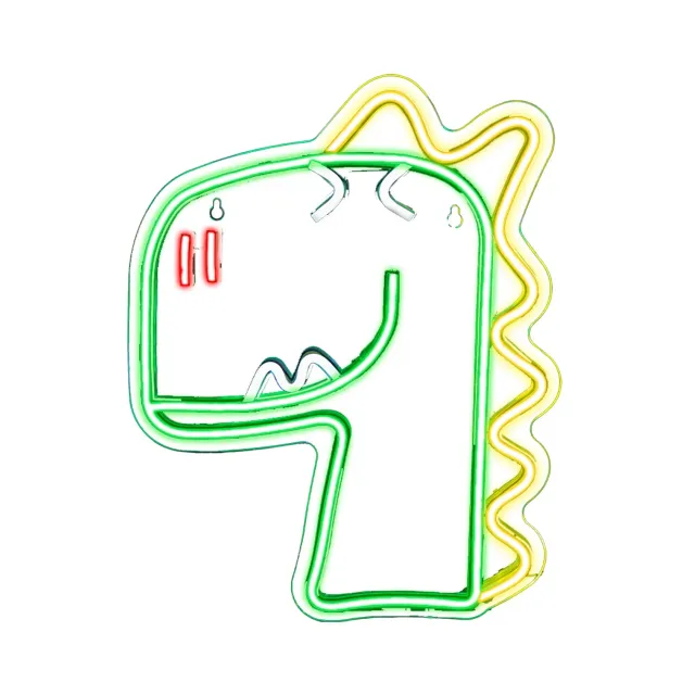 SBS Dino Roar On LED-Neonschild USB 26x32,5 cm warmweiß