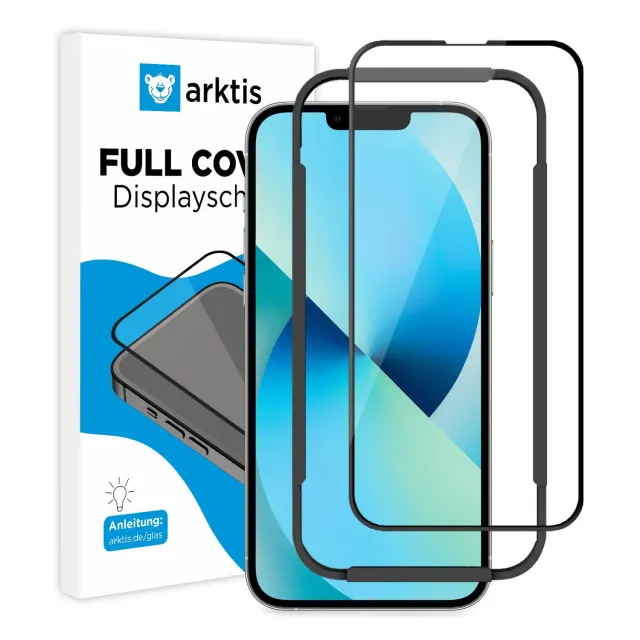 arktis iPhone 13 Full Cover Panzerglas hüllenfreundlich